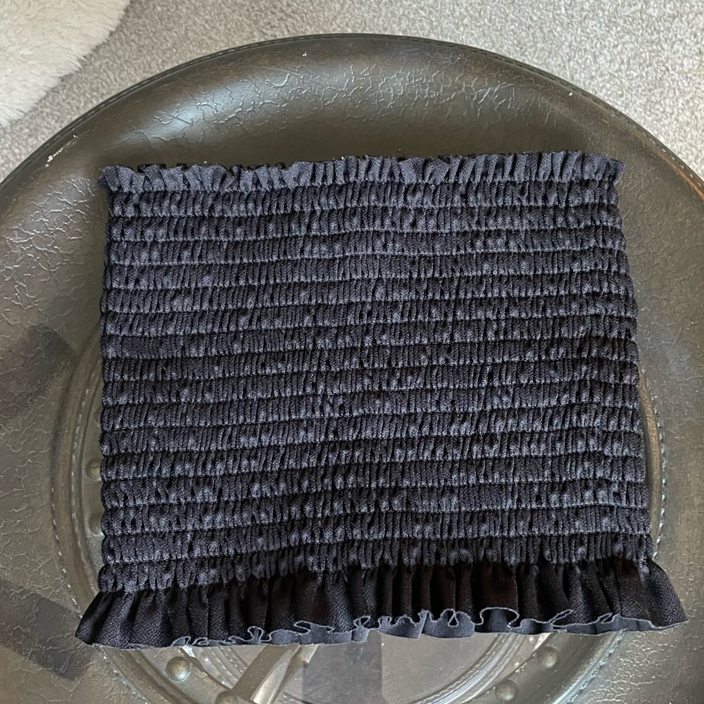 Black ruched tube top!
